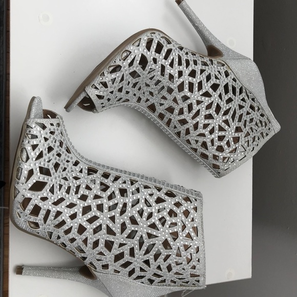 Silver Rhinestone Heels - Picture 3 of 5